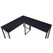 Bowery Hill Wooden Rectangle Writing Desk with Black Metal Base