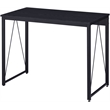 Bowery Hill Wooden Rectangle Writing Desk with Black Metal Base