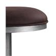 Bowery Hill Round Counter Height Stool with Metal Base in Rustic Brown