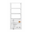 Bowery Hill Metal Audio Rack with 3 Shelves in Right-Facing White