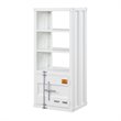 Bowery Hill Metal Audio Rack with 3 Shelves in Right-Facing White