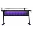 Bowery Hill Metal Frame Gaming Table with USB Port and LED Light in Black