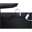 Bowery Hill Metal Frame Gaming Table with USB Port and LED Light in Black