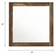 Bowery Hill Square Dresser Mirror with Wooden Frame in Rustic Oak