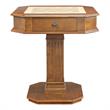 Bowery Hill 2-Drawer Wooden Game Table in Walnut with Reversible Game Tray