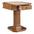 Bowery Hill 2-Drawer Wooden Game Table in Walnut with Reversible Game Tray