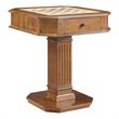 Bowery Hill 2-Drawer Wooden Game Table in Walnut with Reversible Game Tray