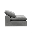 Bowery Hill Armless Modular Chair in Engineered Wood and Gray Linen