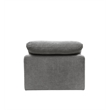 Bowery Hill Armless Modular Chair in Engineered Wood and Gray Linen