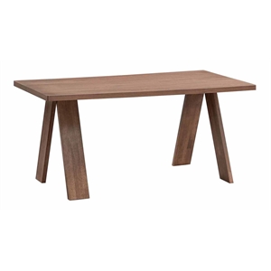 Bowery Hill Scandinavian Rectangular Dining Table in Walnut Finish