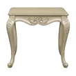 Bowery Hill Pine Rectangular End Table in Champagne Gold Finish