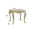 Bowery Hill Pine Rectangular End Table in Champagne Gold Finish