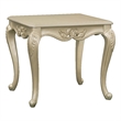 Bowery Hill Pine Rectangular End Table in Champagne Gold Finish