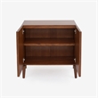 Bowery Hill Cabinet with Rattan Door Fronts in Walnut Finish