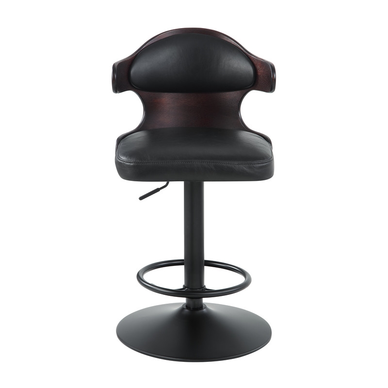 Bowery Hill Adjustable Swivel Chair in Antique Slate Leather