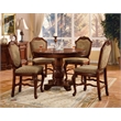 Bowery Hill Counter Height Table with Round Pedestal Base in Cherry