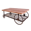 Bowery Hill Rectangular Coffee Table with Shelf in Oak & Antique Gray