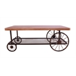Bowery Hill Rectangular Coffee Table with Shelf in Oak & Antique Gray