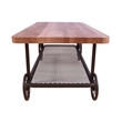 Bowery Hill Rectangular Coffee Table with Shelf in Oak & Antique Gray