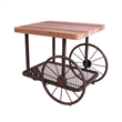 Bowery Hill Rectangular End Table with Shelf in Oak & Antique Gray