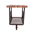 Bowery Hill Rectangular End Table with Shelf in Oak & Antique Gray