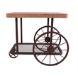 Bowery Hill Rectangular End Table with Shelf in Oak & Antique Gray