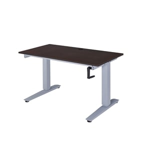 Bowery Hill Adjustable Writing Desk with Lift Top in Espresso Wood Finish