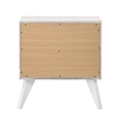 Bowery Hill Rectangular Nightstand with 2 Drawers in White Finish