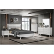 Bowery Hill Rectangular Nightstand with 2 Drawers in White Finish