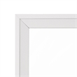 Bowery Hill Rectangular Wooden Frame Mirror in White for Dresser Mount