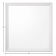 Bowery Hill Rectangular Wooden Frame Mirror in White for Dresser Mount