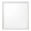 Bowery Hill Rectangular Wooden Frame Mirror in White for Dresser Mount