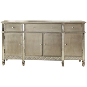 Bowery Hill Buffet with Champagne Finish and Tapered Legs 70 in Wide
