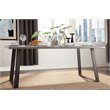 Bowery Hill Rectangular Aluminum Top Dining Table in Gunmetal Finish