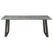 Bowery Hill Rectangular Aluminum Top Dining Table in Gunmetal Finish