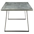 Bowery Hill Rectangular Aluminum Top Dining Table in Gunmetal Finish
