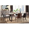 Bowery Hill Rectangular Aluminum Top Dining Table in Gunmetal Finish
