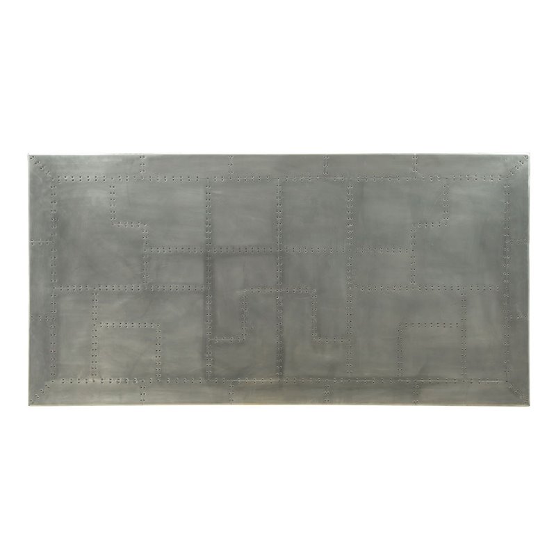 Bowery Hill Rectangular Aluminum Top Dining Table in Gunmetal Finish