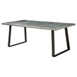 Bowery Hill Rectangular Aluminum Top Dining Table in Gunmetal Finish