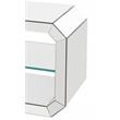 Bowery Hill Glass Accent Table with Mirrored Frame and Rectangular Top