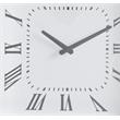Bowery Hill Square Wall Clock with Beveled Mirror and Faux Agate Inlay