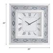 Bowery Hill Square Wall Clock with Beveled Mirror and Faux Agate Inlay