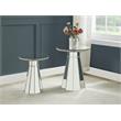 Bowery Hill Round Glass Accent Table with Faux Crystal Inlay