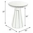 Bowery Hill Round Glass Accent Table with Faux Crystal Inlay
