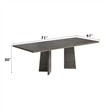 Bowery Hill Rectangular Dining Table with Extension Leaf in Gray Finish