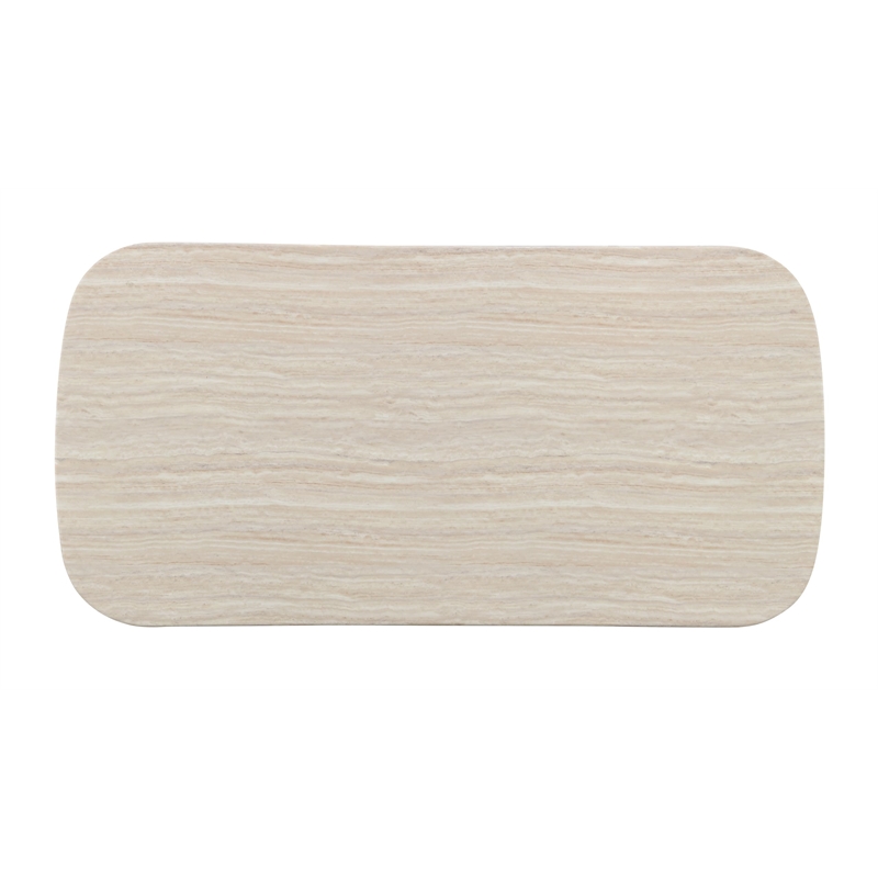 Bowery Hill Dining Table in Natural Finish with Brown Block Leg Base