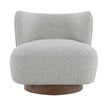 Bowery Hill Accent Chair in Gray Tweed with Wooden Inner Frame
