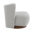 Bowery Hill Accent Chair in Gray Tweed with Wooden Inner Frame