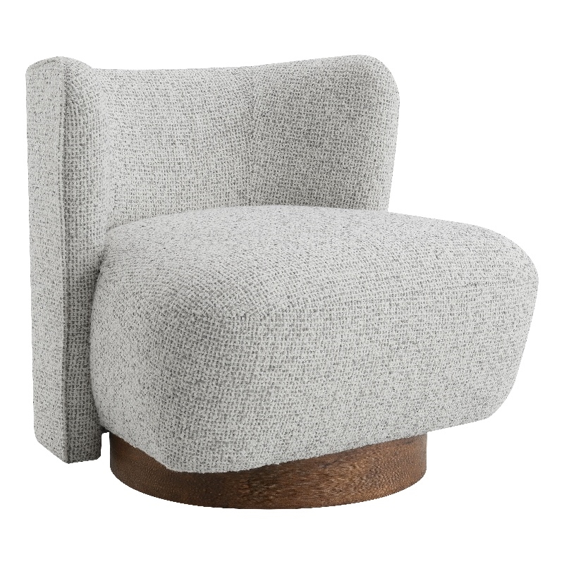 Bowery Hill Accent Chair in Gray Tweed with Wooden Inner Frame