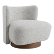 Bowery Hill Accent Chair in Gray Tweed with Wooden Inner Frame